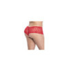 Shorty en dentelle rouge grande taille 